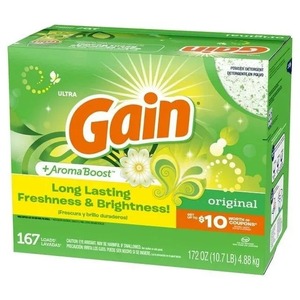 Detergente para ropa en polvo Gain, aroma original, 172 oz, 167 cargas - Product Image 3