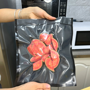 ถุงบรรจุภัณฑ์สุญญากาศสีดำแบบแบน ปิดผนึกด้วยความร้อน ปลอดสาร BPA สำหรับบรรจุอาหารสด เนื้อสัตว์ ผลไม้ มีสินค้าพร้อมส่งจากโรงงานโดยตรง - Product Image 4