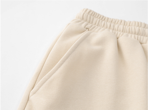 Pantalones cortos de sudor de lana de algodón 100% para hombre, cómodos, transpirables, elegantes, para entrenamiento y pantalones cortos informales, con bolsillos con cordón, patrón sólido - Product Image 4