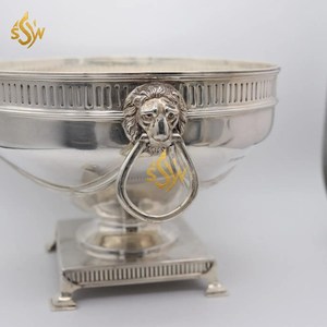 Plato y olla de cazuela de comida de diseñador de lujo, olla caliente de comida de Metal de forma redonda hecha a mano de alta exigencia para boda - Product Image 2