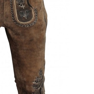 Lederhosen bavaroises en daim de vache |   Shorts de festival allemands faits à la main |   Fournisseur OEM Oktoberfest Kneibund - Product Image 3