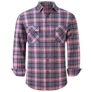 เสื้อเชิ้ตผ้าแฟลนเนลผู้ชายรุ่นล่าสุด สำหรับทำงาน ผ้าฝ้าย 100% ลายเรียบ มีซับใน สำหรับโรงงาน OEM ขายส่ง คอลเลคชั่นฤดูใบไม้ผลิ - Product Image 2