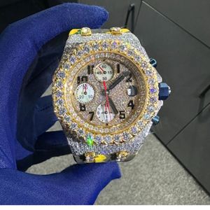 นาฬิกาข้อมือมอยส์ซอไนท์น้ำแข็ง | VVS Skeleton ดีไซน์หรูแนวประธานาธิบดีแบบมีไอซ์เอาท์ - Product Image 5