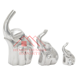 3 Escultura Glam de aluminio dorado Superventas Mesa de aluminio Showpiecs Escultura Juego de 3 para sala de estar Decorativo Best Seller - Product Image 6