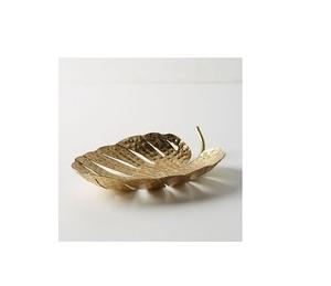 Hoja dorada en el interior con cuenco para servir con curvas de alta calidad texturizado, juego decorativo más vendido de 3 fruteros - Product Image 3