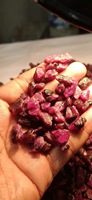 Pierre précieuse naturelle de rubis rouge brut non taillée, taille personnalisée, forme ovale, pour la fabrication de bijoux