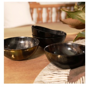 Venta caliente de lujo 44 Buffalo Bowl decorativo para afeitar y servir en fiestas Hecho EN LA India Producto hecho a mano - Product Image 2