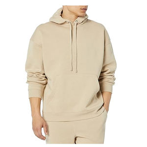 Sweat-shirt et sweat à capuche pour homme, motif uni, 100% coton, tissu tricoté d'hiver, service OEM, logo personnalisé et couleur unie - Product Image 1