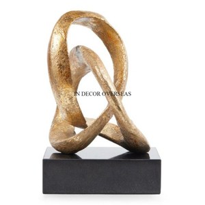 Luxueux Qualité Métal Antique Fantaisie Designer Magnifique Look Sculpture Avec Base En Marbre Blanc Maison Et Hôtel Décoration Fournitures - Product Image 3