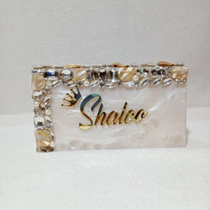 BATCH LIÉ avec Embrayage en résine de qualité standard écologique fait à la main Unique Designer Purse Luxury Best Price Decorative Design - Product Image 1