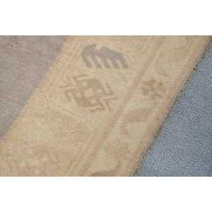 Grand tapis turc vintage 6,5x9,7 pieds, tapis abstrait beige en laine - Product Image 5