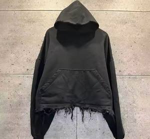 Sweat à capuche à ourlet brut Sun Faded Full in top quality Custom Color New Stylish basics cotton blended Men Hoodies with wholesale Price - Product Image 4
