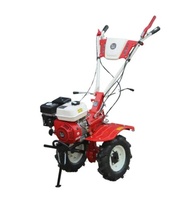 Motoculteur à essence 7 CV pour labourage agricole et jardinage, moteur fiable et durable, cultivateur agricole à 3 rangs avec distributeur de semences