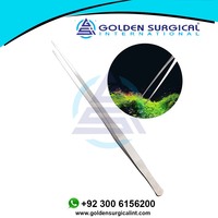 Outils et accessoires de nettoyage d'aquarium écologiques en acier inoxydable doré de 48 cm : Écumoire, ciseaux, pince, coupe-ongles pour aquarium
