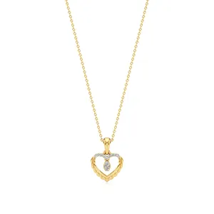 Collier élégant avec pendentif en forme de cœur en diamant - Product Image 4