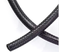 Gaine de câble en nylon plat à prix d'usine, gaine extensible en polyester résistante aux hautes températures.