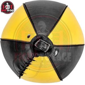 Sac de frappe classique de boxe jaune et noir 2026 en tissu Oxford robuste avec remplissage de sable, couleurs personnalisables, haute qualité - Product Image 3