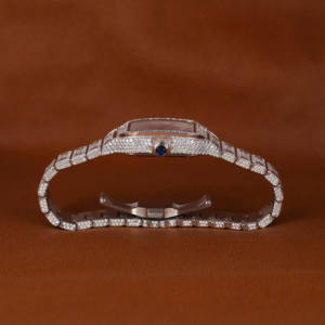 Men's Fashion Customizable Quartz Iced Out <b>Watch</b> with VVS Moissanite Diamond Waterproof Dial Handmade Setting Fine Jewelry - Product Image 4