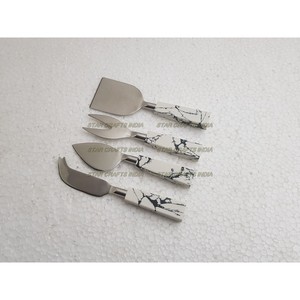 Compra de utensilios de metal para servir comida con mango de madera de diseñador, juego de cubiertos de fabricante y proveedor, juego de cubiertos de nuevo diseño al por mayor - Product Image 6