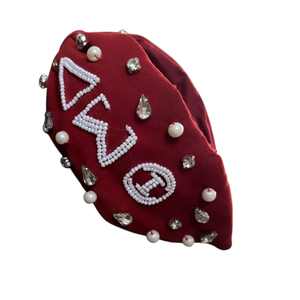 Hermosos accesorios para el cabello de diseñador, diadema bordada con cuentas hecha a mano, diadema con cuentas para mujer a precio mayorista - Product Image 1