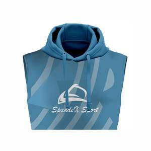 Buena calidad Diseña tus propias sudaderas con capucha de sublimación Sudadera con capucha suave Sudadera con capucha ajustada sin mangas - Product Image 3