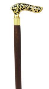 Canne de marche en laiton de haute qualité avec un manche robuste et confortable pour les personnes âgées, longues promenades - Product Image 1