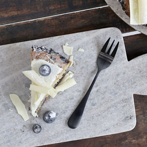 Fourchettes à dessert élégantes en métal noir Design moderne Ustensiles chics pour salle à manger contemporaine de qualité alimentaire - Product Image 2