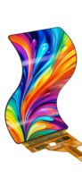 Module d'affichage AMOLED flexible de 6,6 pouces 1080x2400 FHD+ à contraste élevé avec interface MIPI, panneau flexible incurvé pour appareils innovants