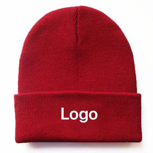 Gorro de punto de lana 100% multicolor unisex, gorros cálidos de invierno con patrón de lazo, logotipo personalizado para ropa de playa y viajes - Product Image 1