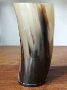 Ensemble de tasses en corne de buffle polie Finition naturelle sculptée Corne de boeuf Viking Tasses à boire Animal religieux nautique par artisanat en croissant - Product Image 4