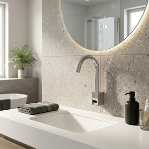 <span class=keywords><strong>Robinet</strong></span> mural sans contact à capteur en cuivre, finition chromée, garantie 5 ans, design monotrou <span class=keywords><strong>pour</strong></span> lavabo <span class=keywords><strong>de</strong></span> salle <span class=keywords><strong>de</strong></span> bain d'hôpital - Product Image 3