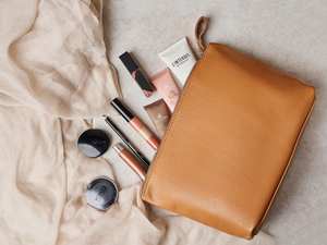 Portable en cuir spacieux articles de toilette sac cosmétique Double couche sac grande pochette pour femmes sac à main voyage maquillage sac LWCB-0053 - Product Image 3