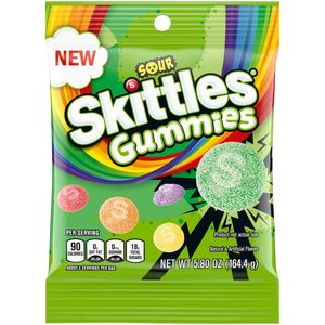 SKITTLES GUMMIES Sour <b>Gummy</b> <b>Candy</b> Grab and Go Pack, 5.8 oz Bag, Pack of 12 - Product Image 4