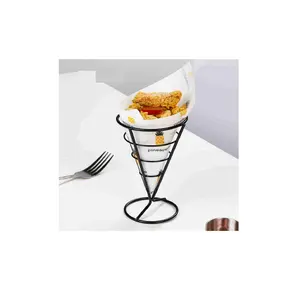 Soporte de cono de helado de metal promocional decorativo de diseño personalizado para forma redonda y tamaño personalizado