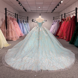 Vestido de Quinceañera Azul Claro con Lentejuelas y Tul, Estilo Princesa, Corsé Transparente con Cuentas, para Fiesta de 15 Años, Estilo Vintage - Product Image 2