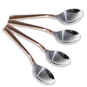 Vente en gros d'argenterie en acier inoxydable cuivre poli miroir ensemble de cuillères à café haut plus vendu pour le dîner et les cadeaux de mariage - Product Image 6