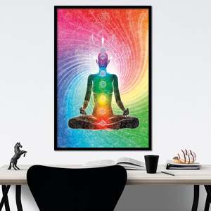 Affiche de méditation des sept chakras pour décoration murale - Product Image 5