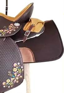 Silla de montar hecha a mano de cuero Premium occidental para carreras inglesas de alta venta de caballos de la India de fabricación mayorista - Product Image 3