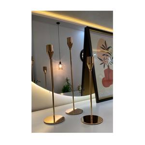 Bougeoir élégant en métal finition argentée, parfait pour les réceptions de mariage, les dîners romantiques et la décoration intérieure élégante. - Product Image 5