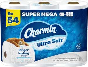 Rollos de Papel Higiénico Charmin Ultra Soft Super Mega de 2 Capas, 4 x 4-1/2 Pulgadas, Blancos, 366 Hojas por Rollo, Paquete de 9 Rollos - Product Image 4