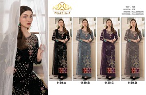 Robes pakistanaises en faux georgette lourde avec broderie et travail de séquence, salwar kameez pour mariage et soirée - Product Image 6