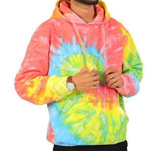 Meilleure vente de sweats à capuche personnalisés Tie Dye pour adultes couleur unie 100% coton décontracté Style hiver prix raisonnable - Product Image 1