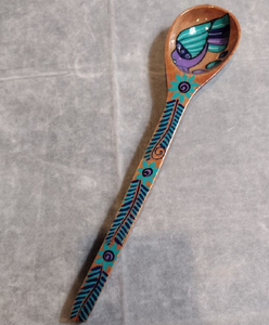 Cuchara de madera Nuevo estilo Juego de cubiertos de madera hechos a mano Cocina Hogar Proveedor al por mayor Cuchara impresa esmaltada - Product Image 6