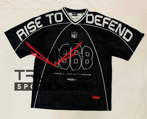 Maillot de sport 100% polyester, maillot de football en maille en gros, maillot de football américain en vrac avec service personnalisé - Product Image 1