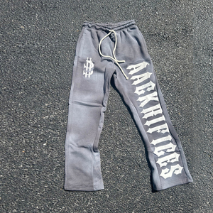 Fabricant personnalisé Pantalon de survêtement délavé Pantalon décontracté Impression bouffante délavée au soleil Pantalon de survêtement évasé délavé à l'acide pour hommes - Product Image 5