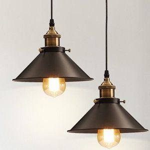 Suspension moderne en fer noir, réglable en hauteur, protection des yeux, intensité variable, E27, CRI élevé 85, 1200 lumens, 2700K, blanc chaud doux, facile - Product Image 1