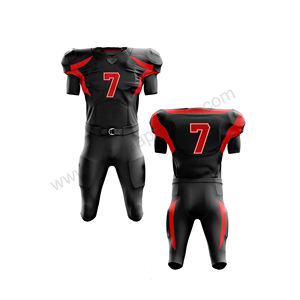 Uniformes et vêtements de football américain personnalisés, respirants, grande taille, manches courtes, séchage rapide, 100% polyester - Product Image 1