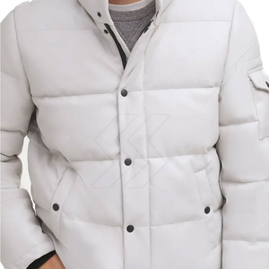 <b>Men's</b> High Quality Winter Style Bomber <b>Puffer</b> <b>Jacket</b> Stand Collar Canvas New Trendy Design Made Pakistan Para Jumper <b>Jacket</b> - Product Image 2