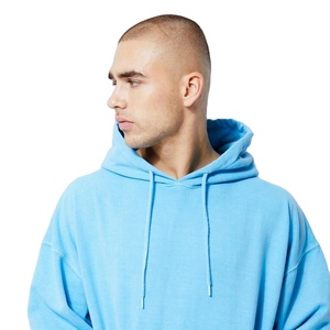 Sweat à capuche épais 400 GSM 100 % coton avec logo imprimé en relief personnalisé, respirant, streetwear d'hiver, sweats à capuche oversize – Fabricant - Product Image 5