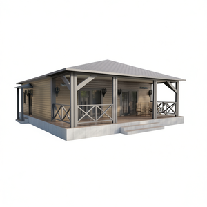 Casa Prefabricada de Una Planta con Estructura de Acero, Estilo Rústico, con Solárium, 2 Dormitorios y 1 Baño - Product Image 2